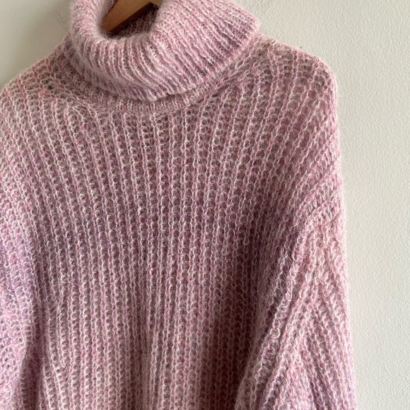 ba&sh Bear Alpaca Turtleneck Sweater | Rose Pink | Size XS (US 2) - Picture 9 of 16